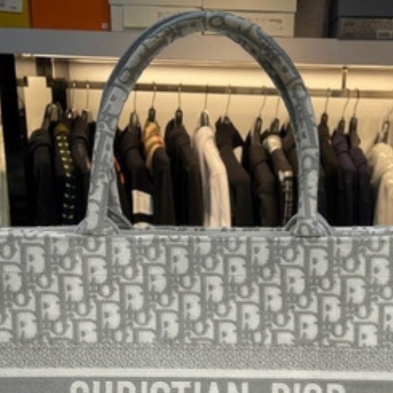 🔥 雙11全面開搶・全館折扣限時開啟!【DIOR 迪奧】Book Tote 米灰色中型托特包(下單前須先私訊)-3