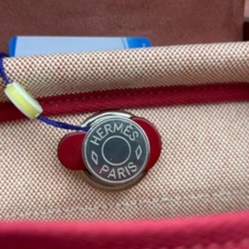 愛馬仕Hermes Herbag31 紅色拼皮飛馬 單肩手提包👜-11