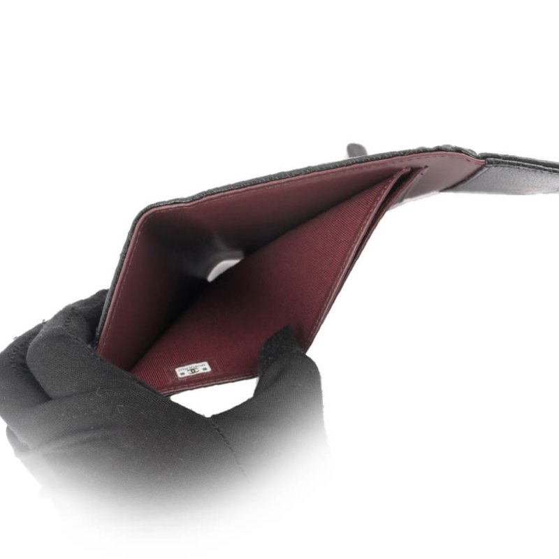 🔥 雙11全面開搶・全館折扣限時開啟!【CHANEL 香奈兒】經典雙C淡金釦荔枝牛皮短夾(下單前須先私訊)-3