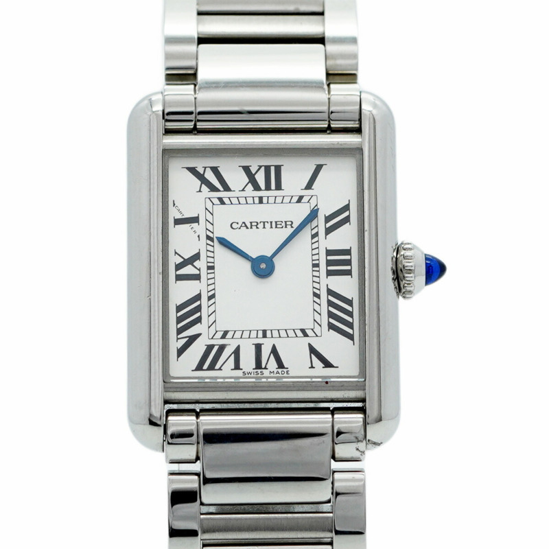 卡地亞 Tank Must SM WSTA0051 銀色錶盤女士手錶-0