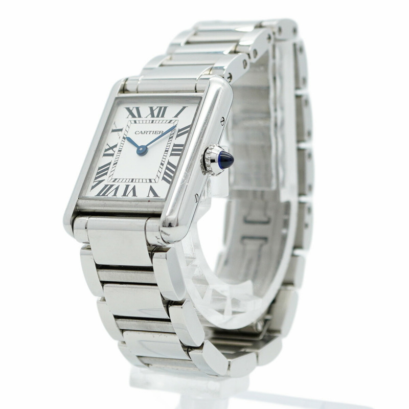 卡地亞 Tank Must SM WSTA0051 銀色錶盤女士手錶-1