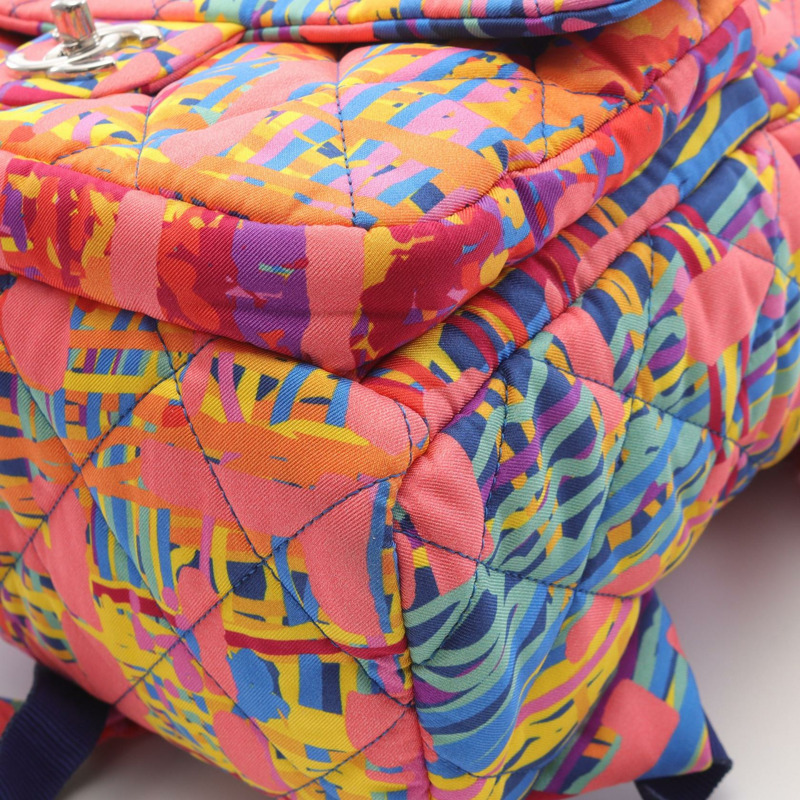 CHANEL Rucksack 背包 A57104 尼龍皮革 橘色 多色 二手 女款 CC-5