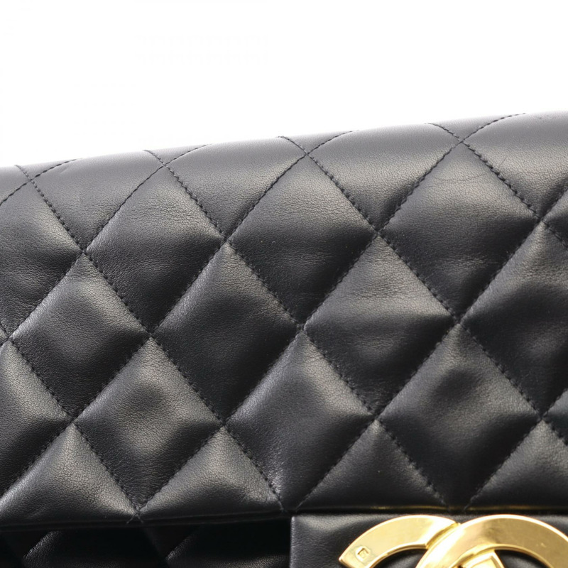 CHANEL Jumbo Matelasse 34 鏈條單肩包 小羊皮 黑 GHW 二手 女款-10