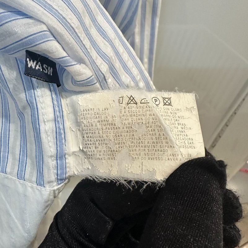 【美收精品】ARMANI JEANS藍白長袖襯衫 4-222-5