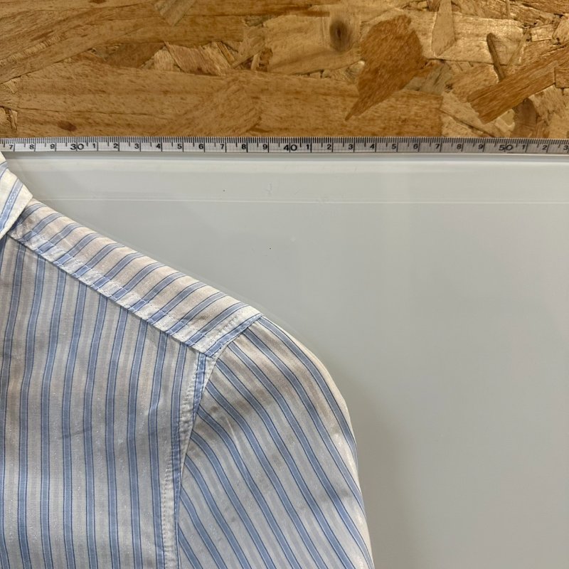 【美收精品】ARMANI JEANS藍白長袖襯衫 4-222-9