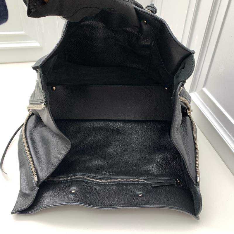 Balenciaga papier黑銀機車手提包 肩背包斜背包-6