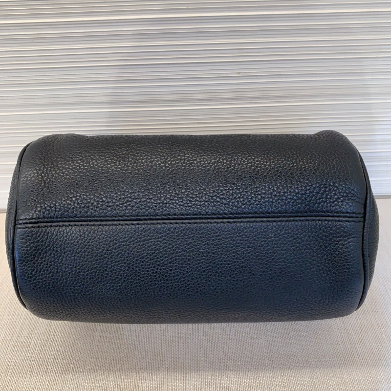 Dior迪奧 全皮黑色牛皮斜背圓筒包 男女通用-5