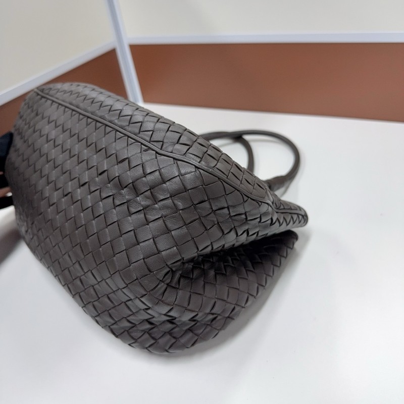 BV葆蝶家編織灰色菜籃子羊皮 手提包 專櫃在售-4