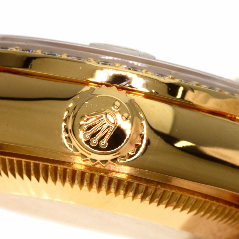 Rolex 69158ZR Datejust 正品鑽石與紅寶石手錶 18K 黃金/18KYG/18KYG 女士勞力士-10