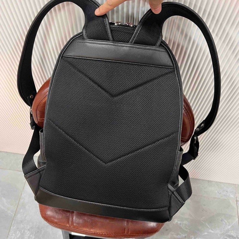 MCM 黑色老花 牛皮 新款中號 後背包 雙肩包-2