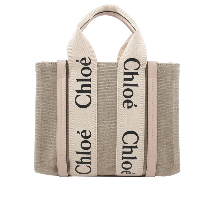 🎁雙11送禮自用兩相宜🎁 全新正品【 Chloe’ 蔻依 】WOODY TOTE BAG 帆布兩用托特包(小號/粉色)(下單前須先私訊)-2