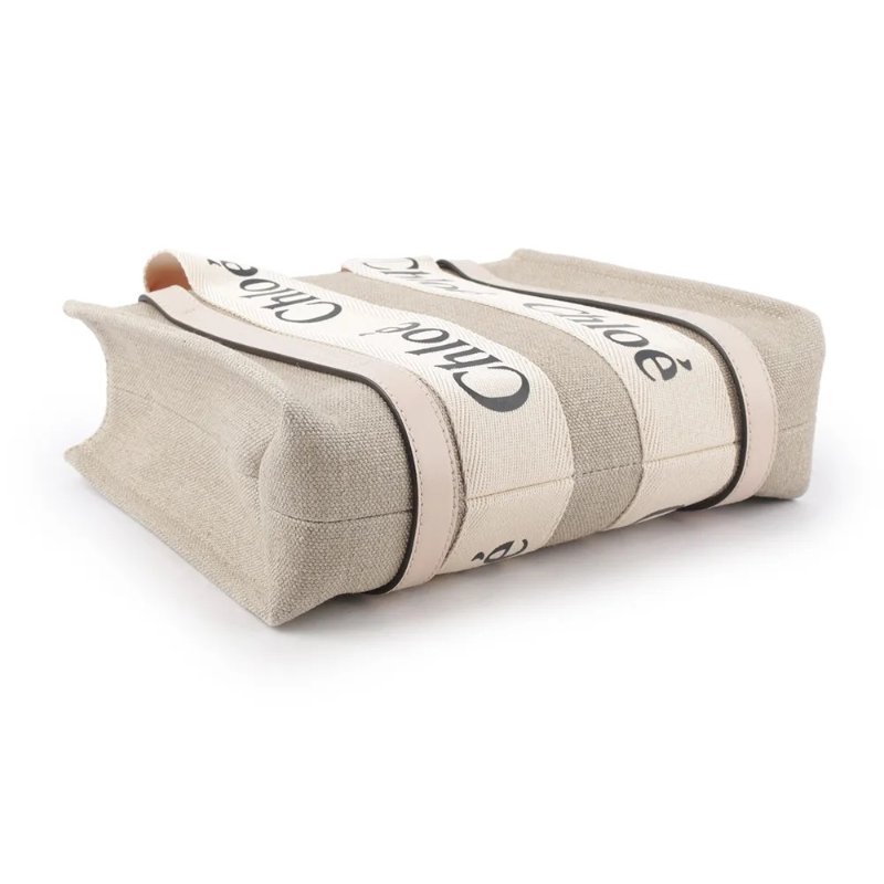 🎁雙11送禮自用兩相宜🎁 全新正品【 Chloe’ 蔻依 】WOODY TOTE BAG 帆布兩用托特包(小號/粉色)(下單前須先私訊)-3