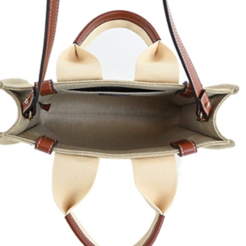 🎁雙11送禮自用兩相宜🎁 全新正品【 Chloe’ 蔻依 】WOODY TOTE BAG 帆布兩用托特包(小號/焦糖色)(下單前須先私訊)-2