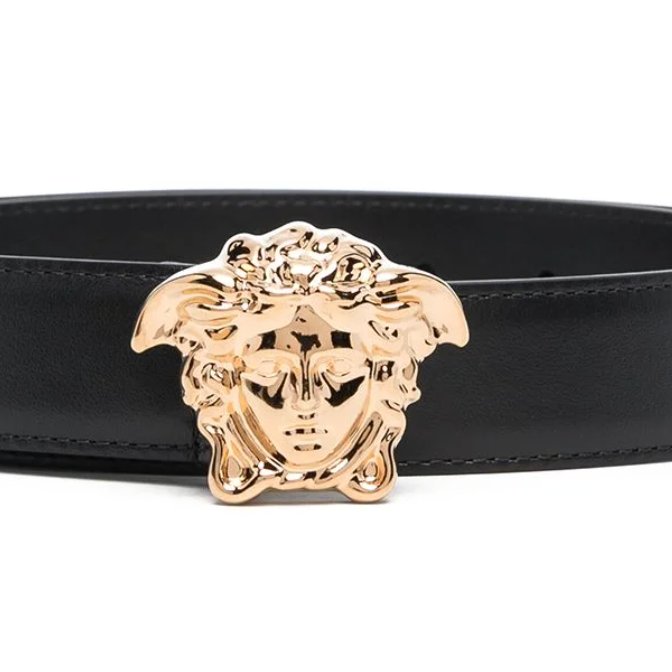 🚨 雙11最後倒數・今晚錯過等明年！【VERSACE 凡賽斯】La Medusa 金色女王頭皮帶(下單前須先私訊)-4