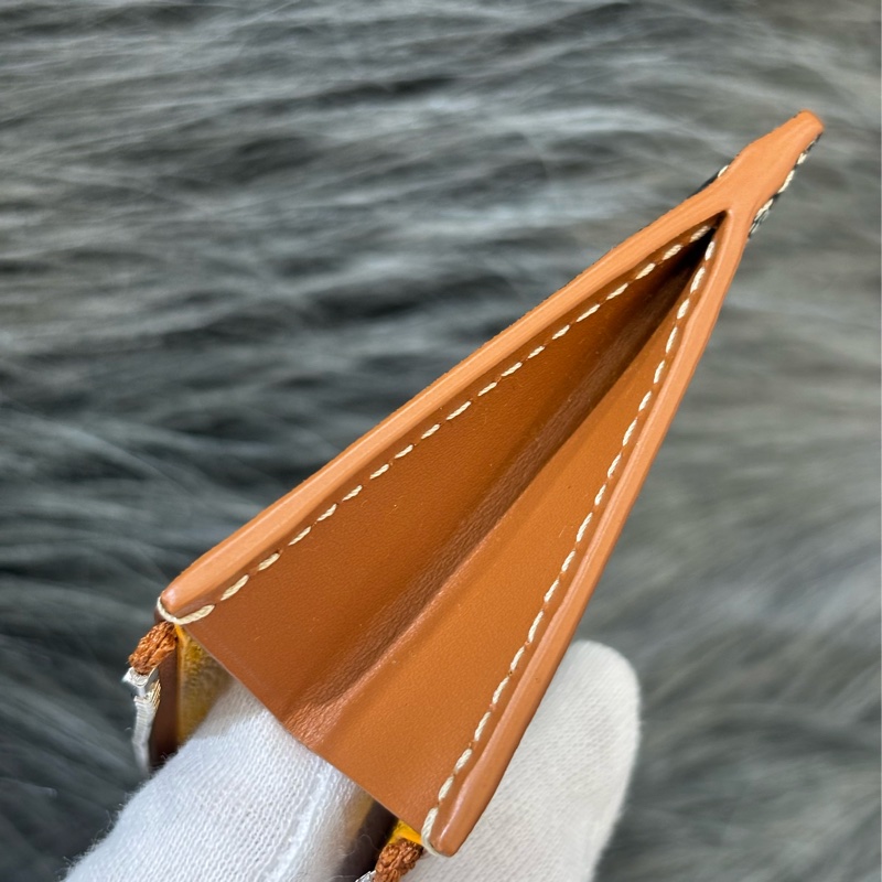 GOYARD BOURBON BLACK TAN O CASE 高雅德 黑色焦糖色 一字拉鍊 零錢包 信用卡名片夾 錢包-18