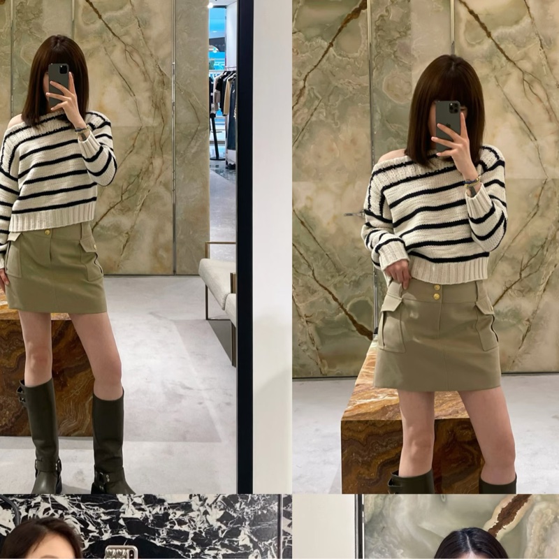 Celine 卡其工裝風短裙 原價45000-1