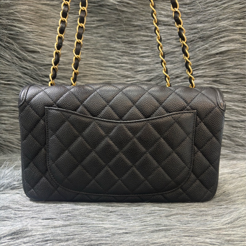 CHANEL A93341 VANITY COCO CF 25 雙C 黑色荔枝皮金鍊 肩背包 斜背包-3