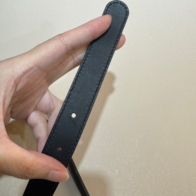 Gucci黑金牛皮GG Marmonty窄版皮帶80CM  409417-10