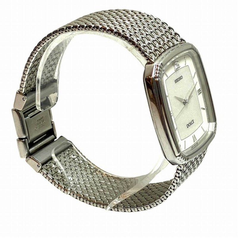 精工 Dolce 5E31-5A90 石英銀色錶盤男士手錶-2