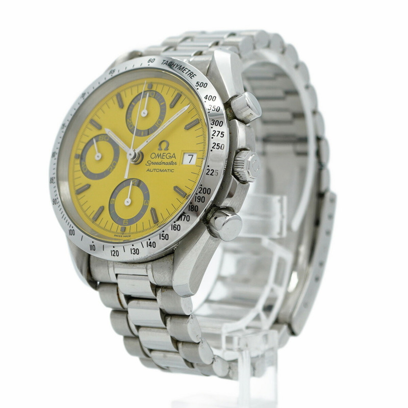 歐米茄超霸邁克爾舒馬克 3511.12 黃色錶盤男士手錶-1