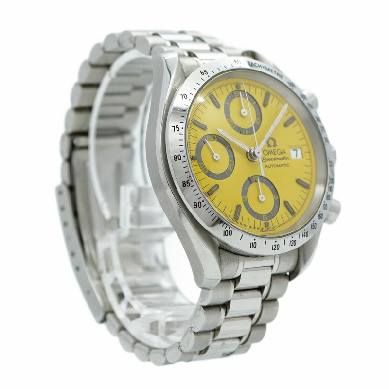 歐米茄超霸邁克爾舒馬克 3511.12 黃色錶盤男士手錶-2