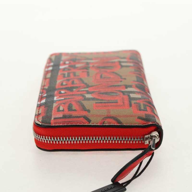 【日本直送】BURBERRY Nova Check Graffiti 長版皮夾 PVC 米色 正品 143015M-2