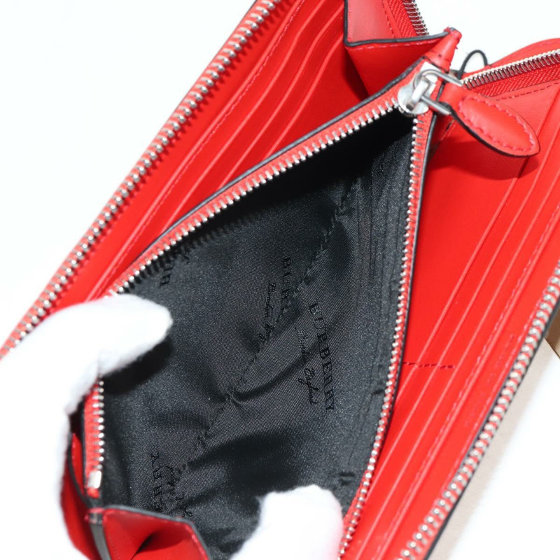 【日本直送】BURBERRY Nova Check Graffiti 長版皮夾 PVC 米色 正品 143015M-9