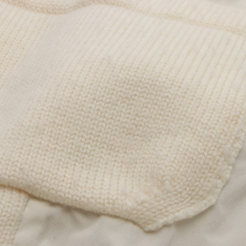 MONCLER 羊毛聚酯開襟羊毛衫 白色 M碼 二手女款-5