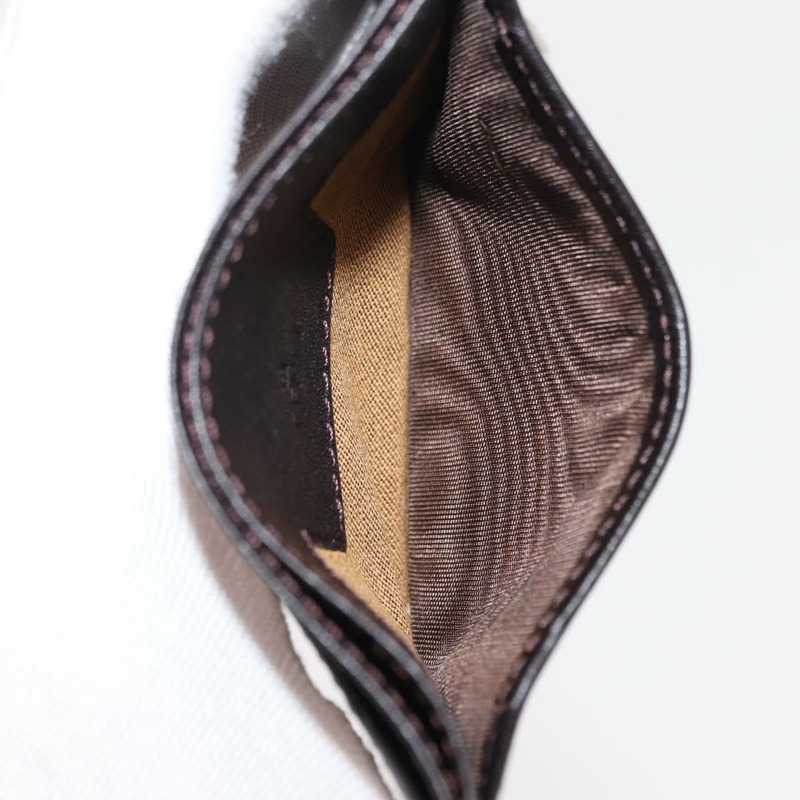 【日本直送】FENDI Zucca帆布卡包 黑色棕色 Auth am9297-8