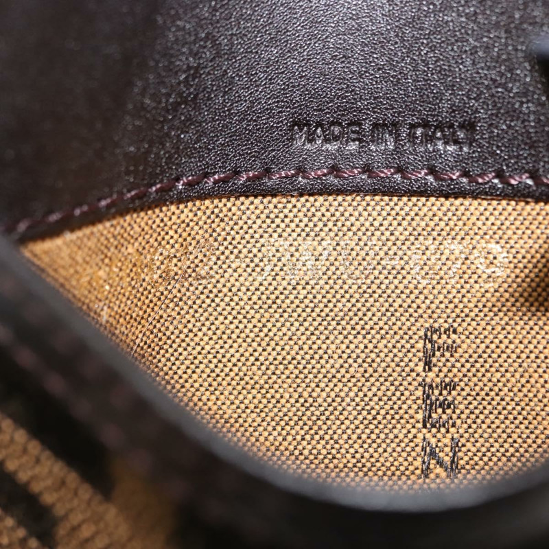 【日本直送】FENDI Zucca帆布卡包 黑色棕色 Auth am9297-10