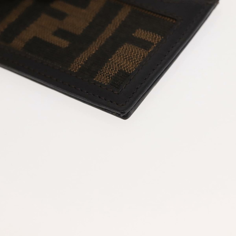 【日本直送】FENDI Zucca帆布卡包 黑色棕色 Auth am9297-13