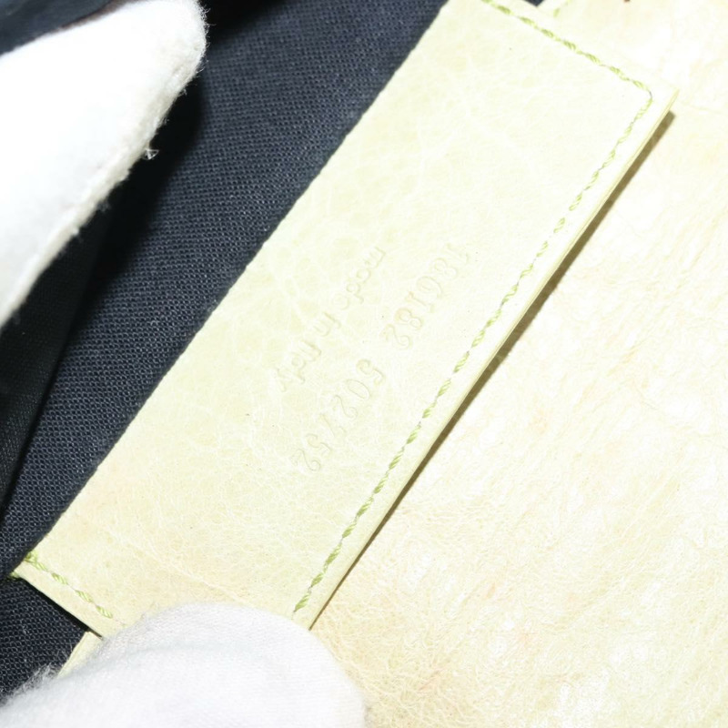 【日本直送】BALENCIAGA 巨型信封包 皮革 銀色 淺綠色 186182 正品 bs29813-10