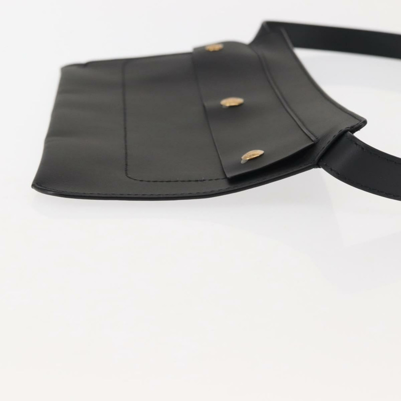 【日本直送】BURBERRY 腰包 皮革 黑色 金色 正品 bs29795-2