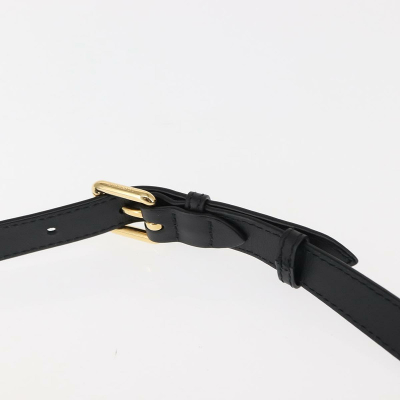 【日本直送】BURBERRY 腰包 皮革 黑色 金色 正品 bs29795-7
