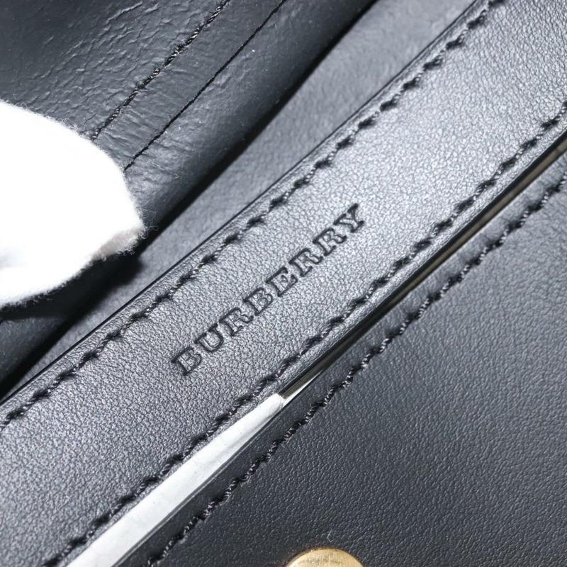 【日本直送】BURBERRY 腰包 皮革 黑色 金色 正品 bs29795-10