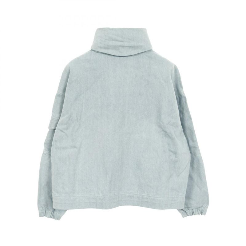 MONCLER SEVERAU 拉鍊牛仔外套 棉質 藍白 00 碼 二手 女款-1