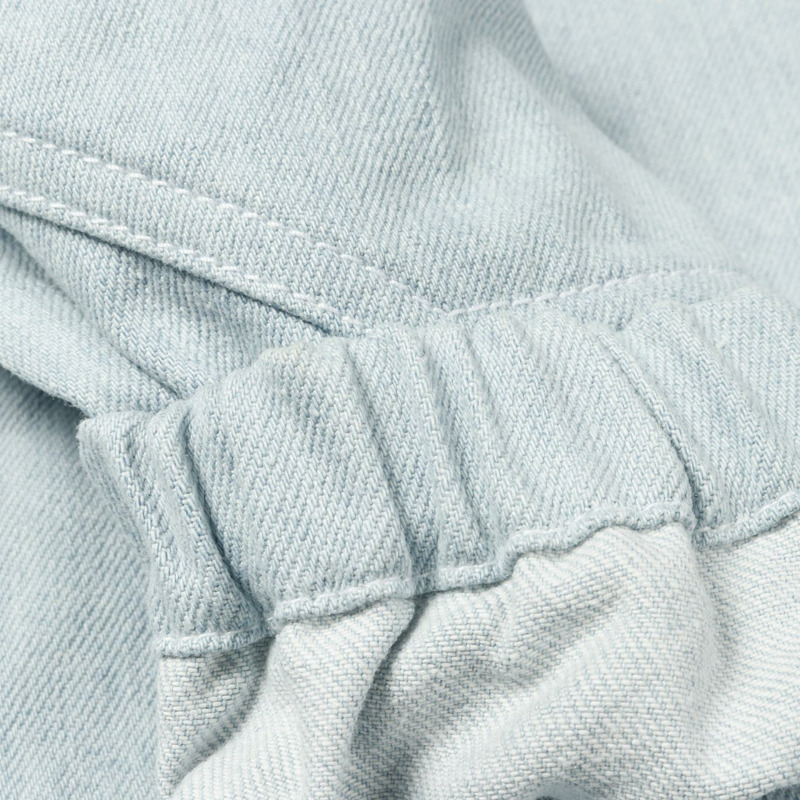 MONCLER SEVERAU 拉鍊牛仔外套 棉質 藍白 00 碼 二手 女款-7