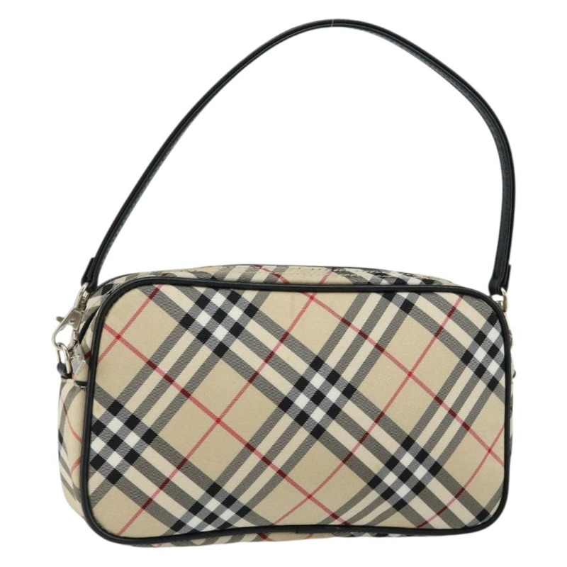 【日本直送】BURBERRY Nova Check Blue Label 手提包 尼龍 米色 黑色 正品 ep11057-0