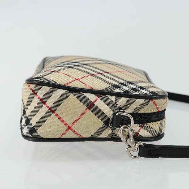 【日本直送】BURBERRY Nova Check Blue Label 手提包 尼龍 米色 黑色 正品 ep11057-2
