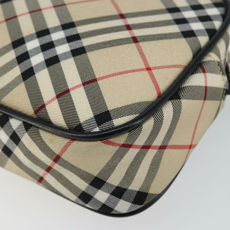 【日本直送】BURBERRY Nova Check Blue Label 手提包 尼龍 米色 黑色 正品 ep11057-8