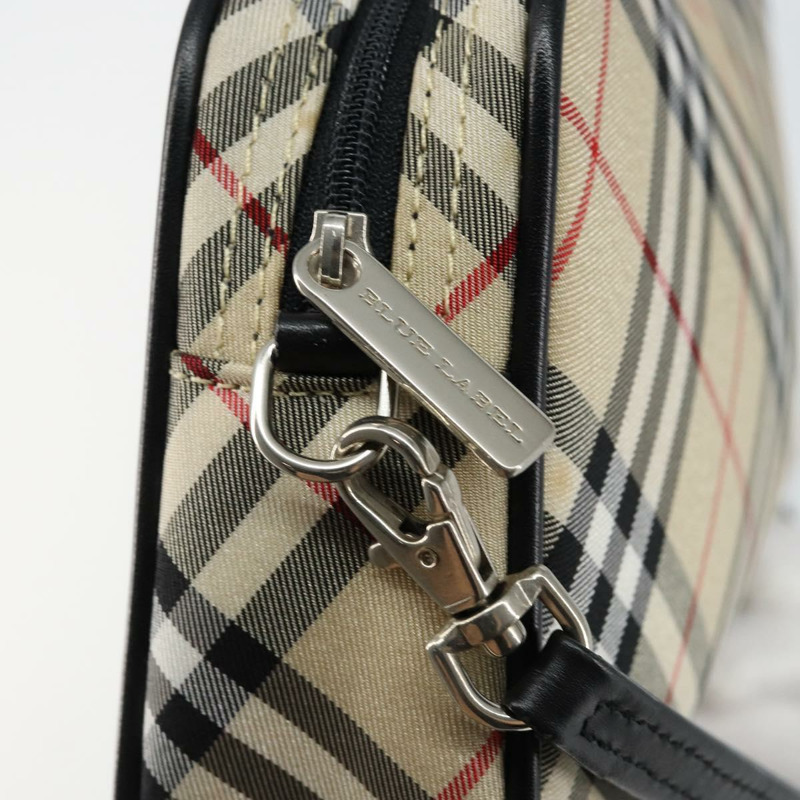 【日本直送】BURBERRY Nova Check Blue Label 手提包 尼龍 米色 黑色 正品 ep11057-9