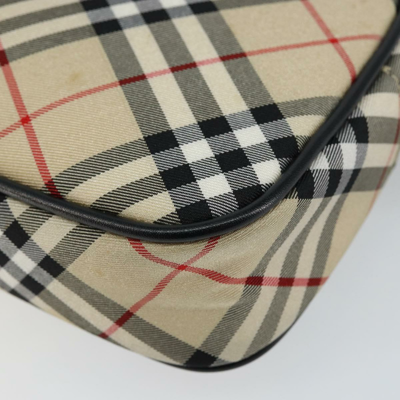 【日本直送】BURBERRY Nova Check Blue Label 手提包 尼龍 米色 黑色 正品 ep11057-14