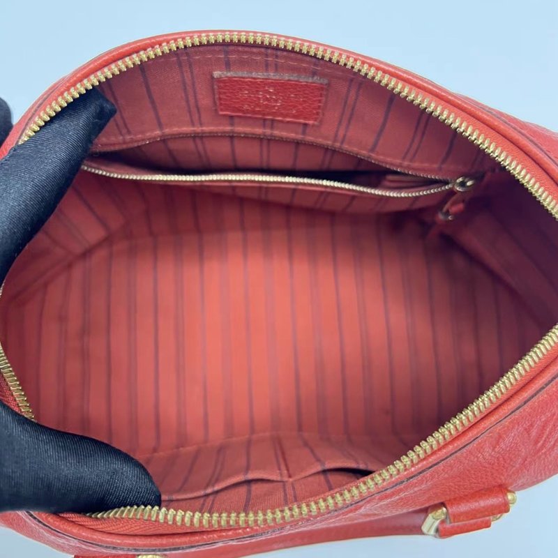 LV 紅色全皮speedy25手提肩背包 25*17*15 98新配件塵袋-2
