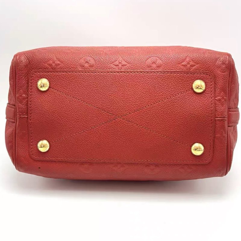 LV 紅色全皮speedy25手提肩背包 25*17*15 98新配件塵袋-3