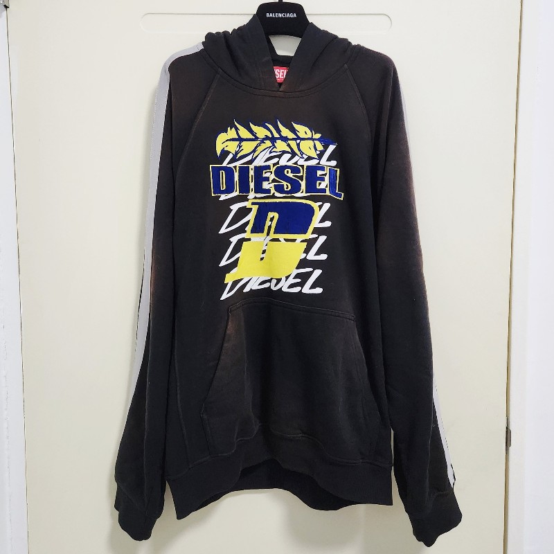 DIESEL 混色長袖帽T-0