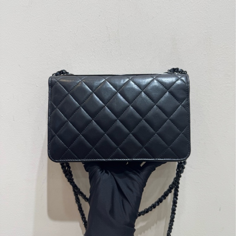 【全套帶票❤️】Chanel so black trendy cc woc鏈條單肩斜挎包-3