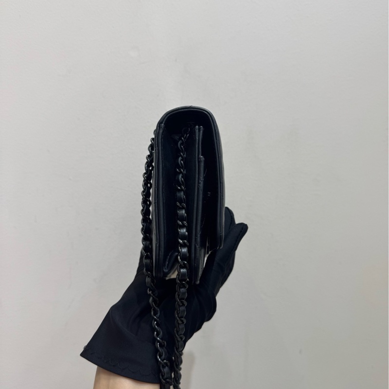 【全套帶票❤️】Chanel so black trendy cc woc鏈條單肩斜挎包-5