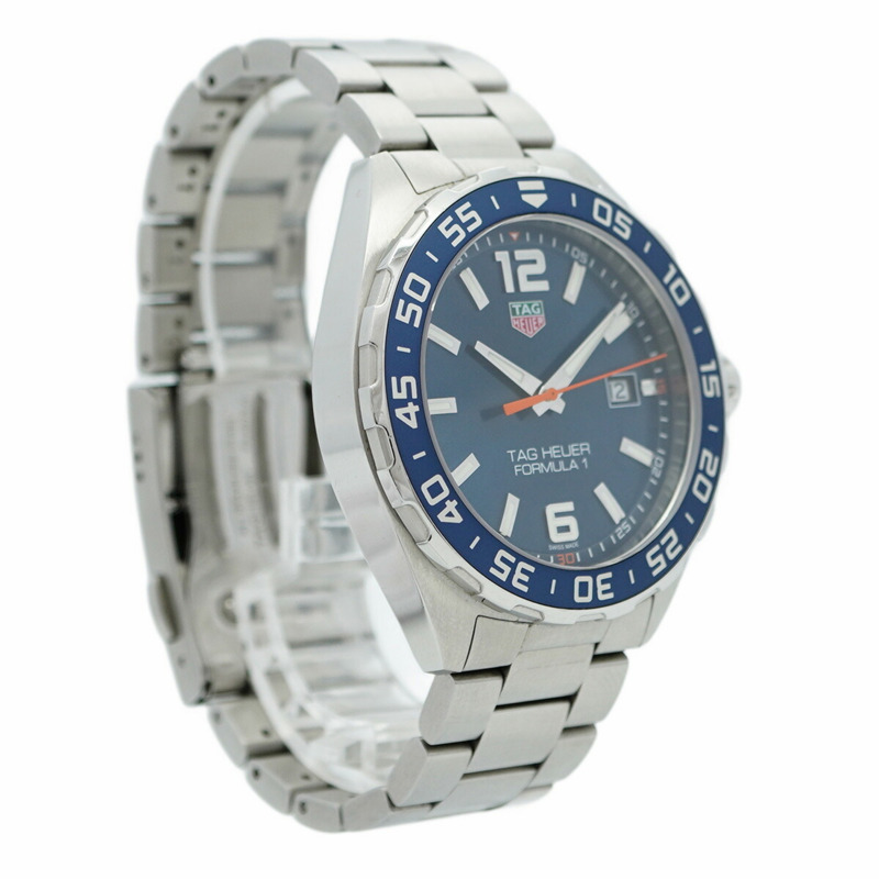 泰格豪雅 Formula 1 WAZ1010 藍色錶盤男士手錶-3