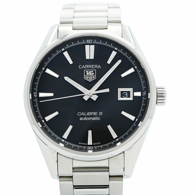 泰格豪雅卡萊拉系列 WAR211A-1 黑色錶盤男士手錶-0