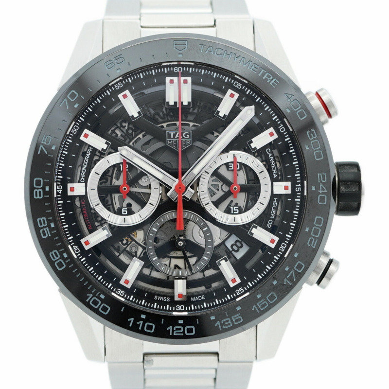 泰格豪雅卡萊拉系列 CBG2A10 鏤空錶盤男士手錶-0